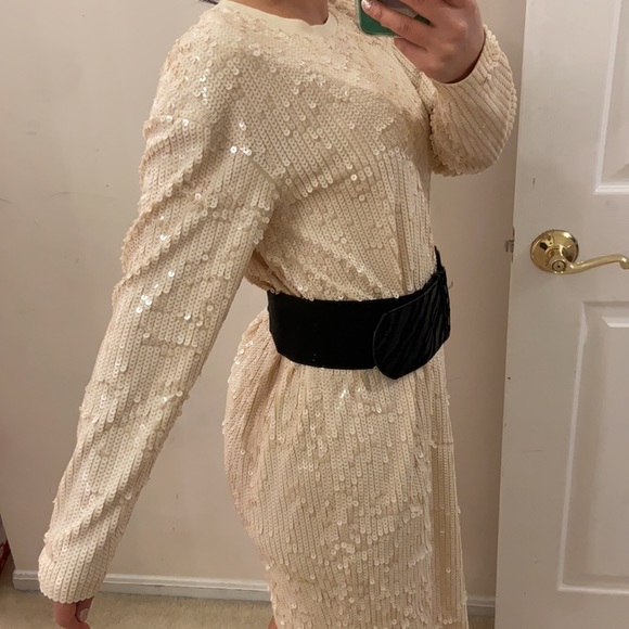 COS ivory sequin dress. Xs - Picture 6 of 15